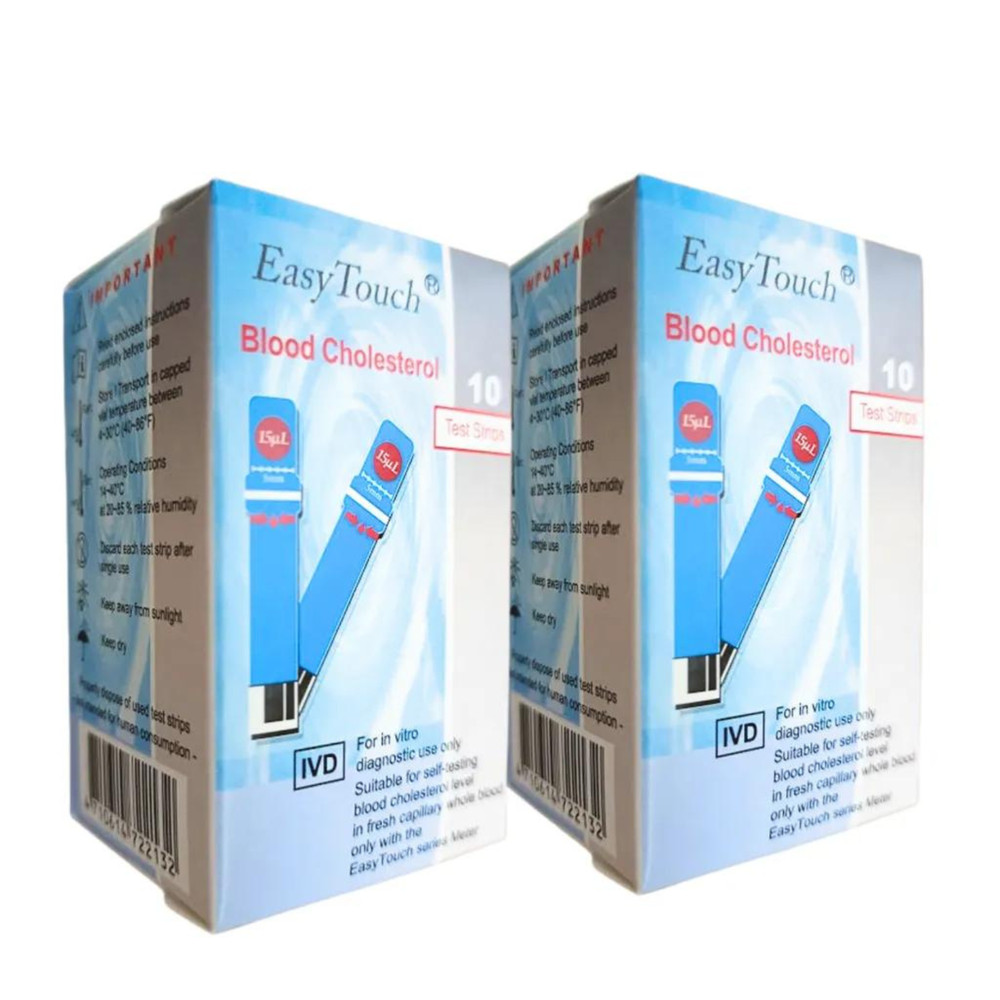1 box (10 Strips) Ori Blood Cholesterol Test Strips Easy Touch EasyMate EasyLife