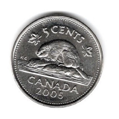 2005 Canada Five Cent Beaver Coin