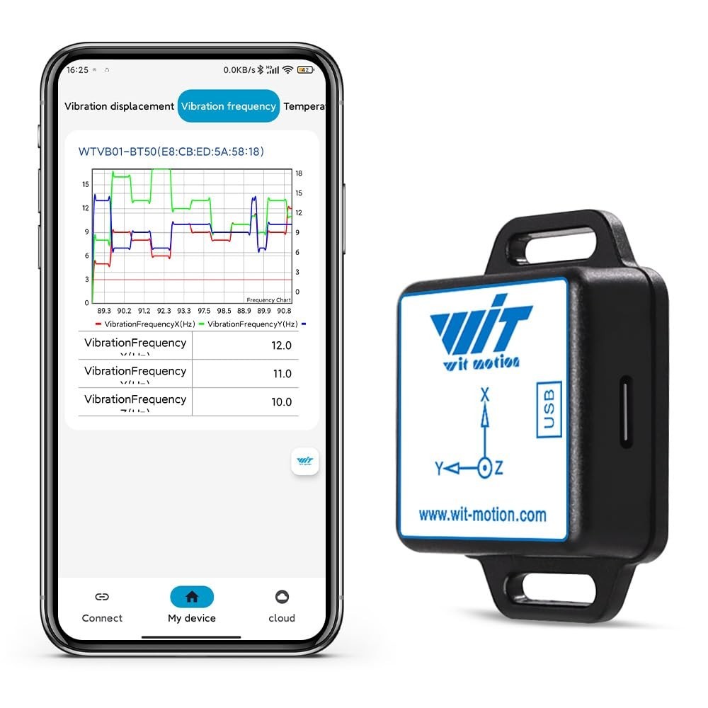 9-Axis Bluetooth 5.0 Accelerometer Data Logger with SD Card, Gyroscope & Magneto
