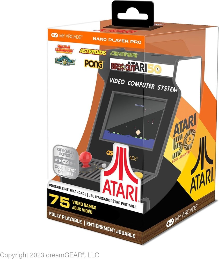 My Arcade Atari Nano Player Pro: 4.8" Retro Handheld Mini with 75...