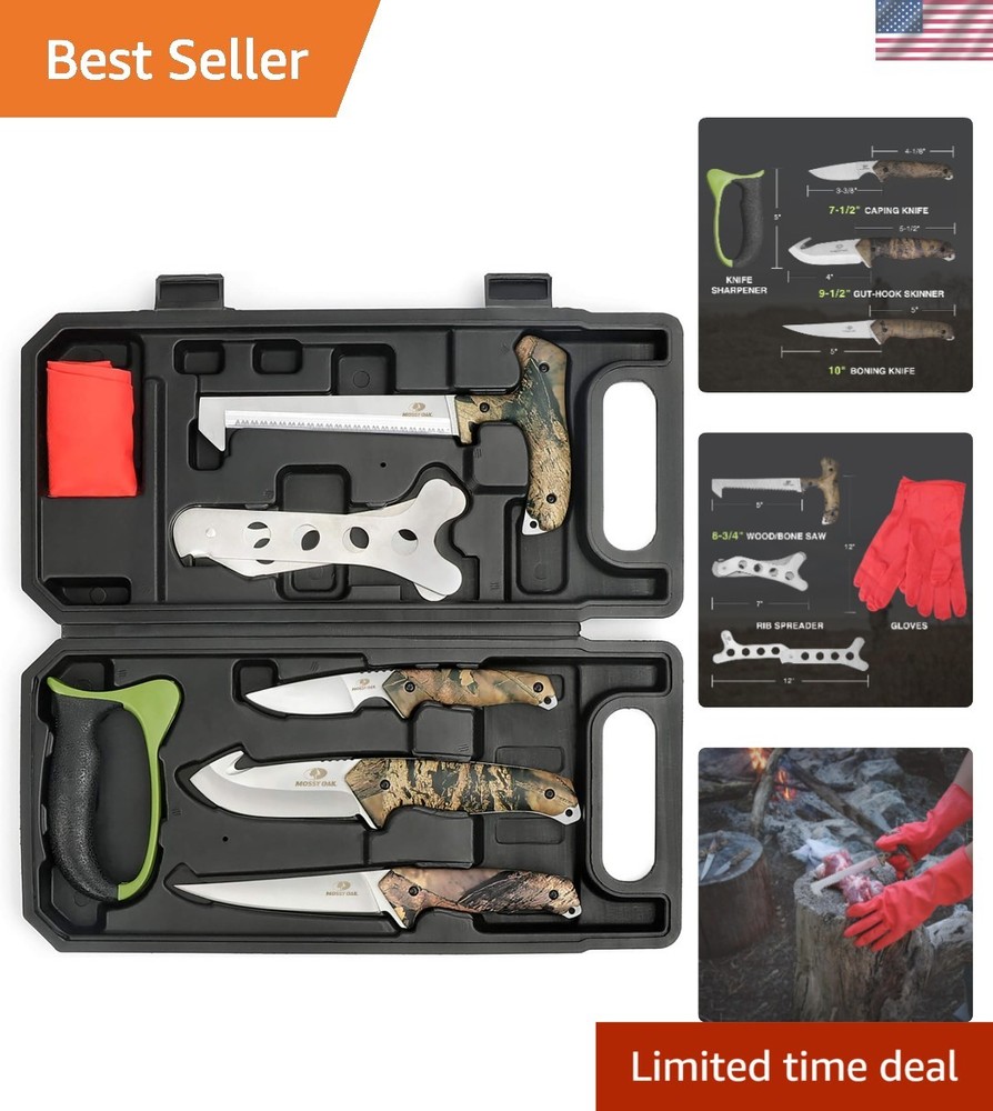 Efficient Game Processing 8-Piece Set - Camouflage Hunting Tools for Outdoors