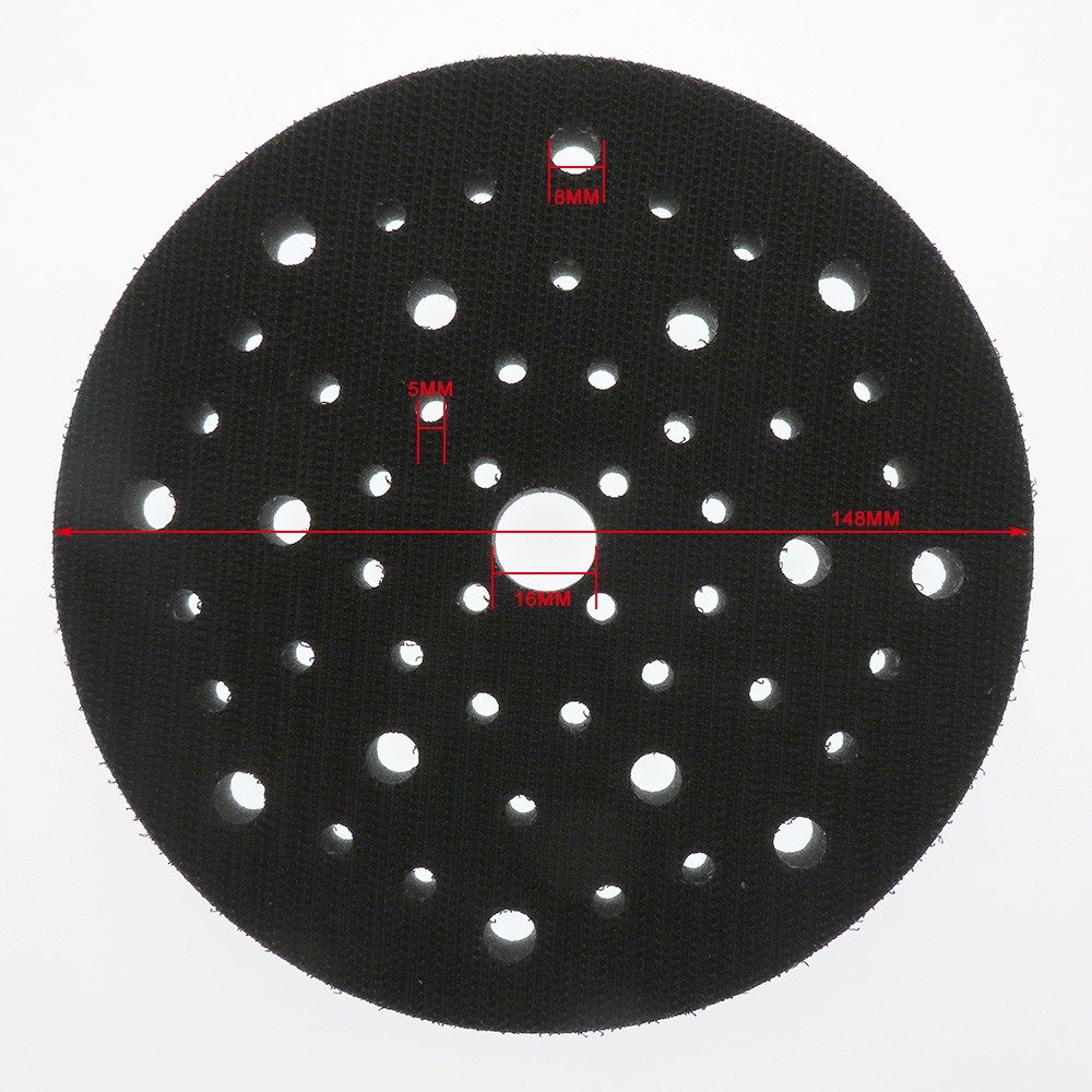 6 Inch 53 Hole Soft Foam Cushion Sponge Interface Buffer Pad For Sanding Pads