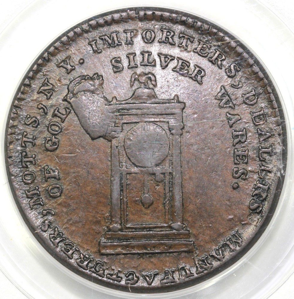 1789 Thick Planchet Plain Edge Mott Token PCGS AU 55