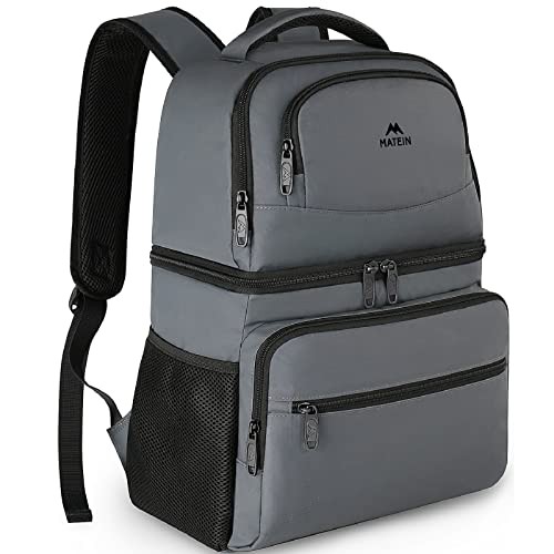 Cooler Backpack, 26 Cans Insulated Lunch Backpack for Men 26Cans Austere Grey