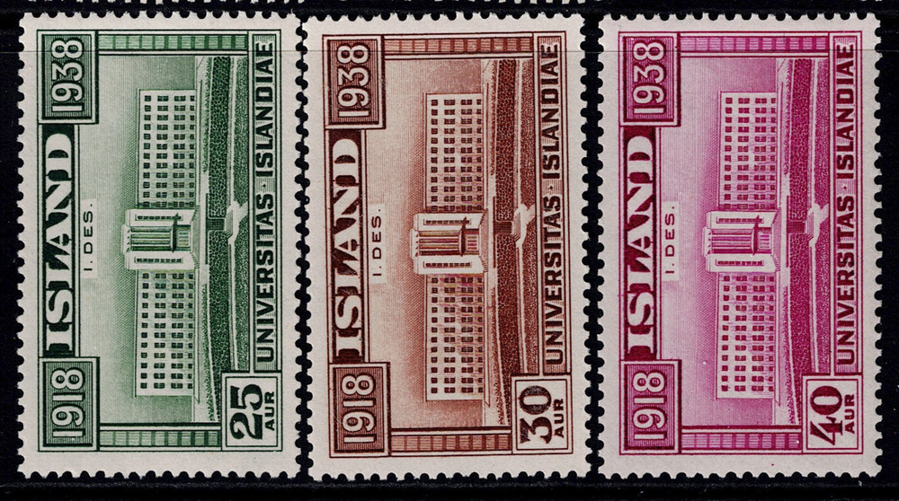 Iceland SC# 209 -211 Mint Light Hinged / Small HRs - S31119