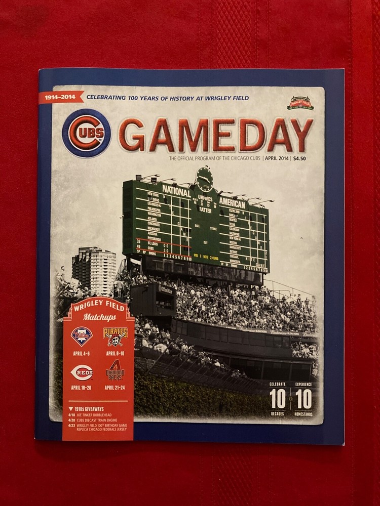 2014 MLB Chicago Cubs program / You pick 'em / Arrieta / Castro / Hammel / Rizzo