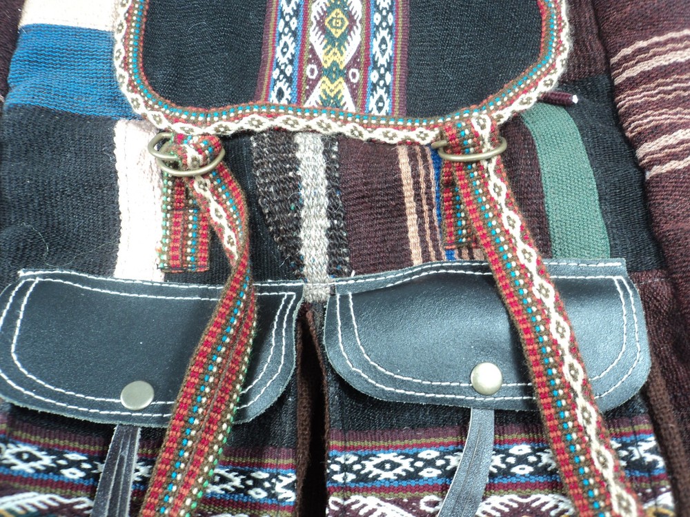Traditional Peruvian Hand Woven Tribal Backpack