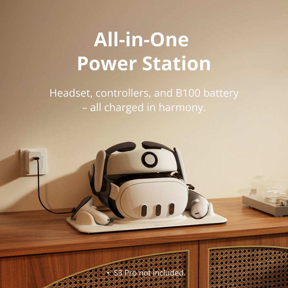 BOBOVR D3 Charging Dock Compatible with Quest 3 Wireless Charging for Controller