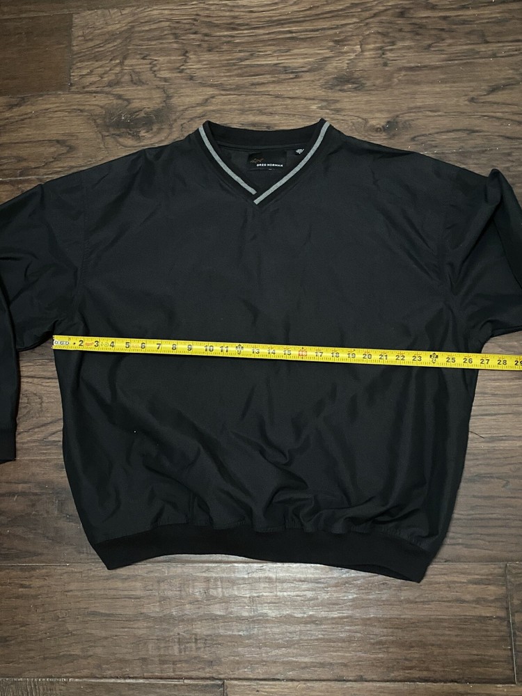 Greg Norman Black Pullover Windbreaker Large Longsleeve