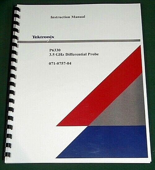 Tektronix P6330 User Manual: Comb Bound & Protective Covers