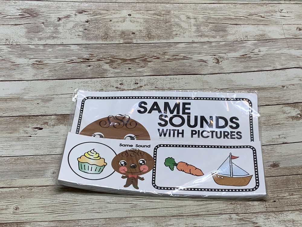 Gingerbread Boy - Themed Learning Centers -Same Sound w/ pictures  Laminated