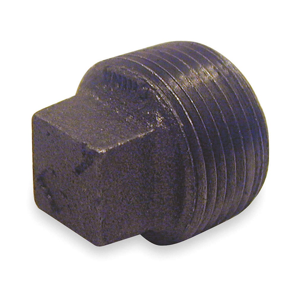 GRAINGER APPROVED 5P548 Square Head Plug, Malleable Iron, 2 in 5P548