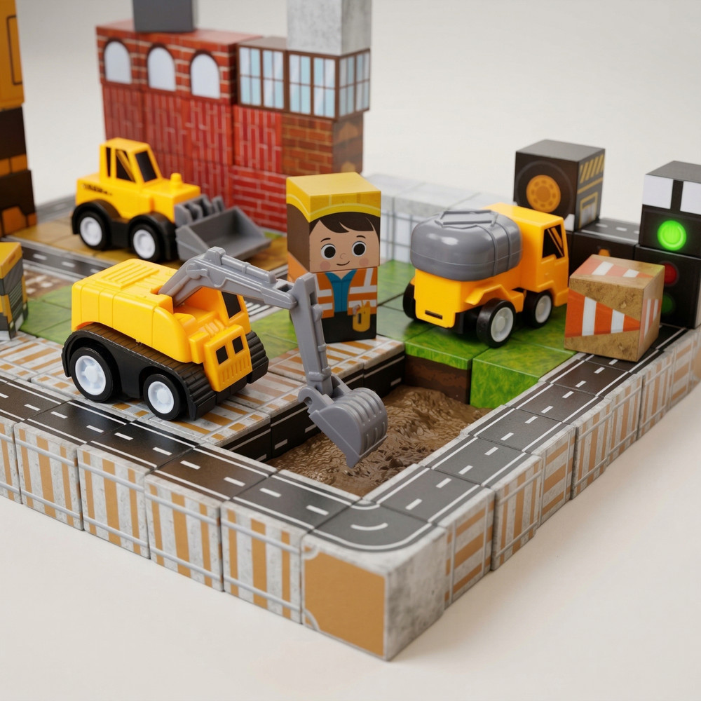 Magnetic Blocks Building Set - 150pc Block Construction Theme for Parents