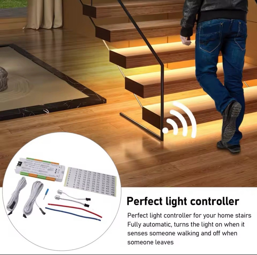 Stairway controller lighting Smart stairway Motion sensor stair light Smart home