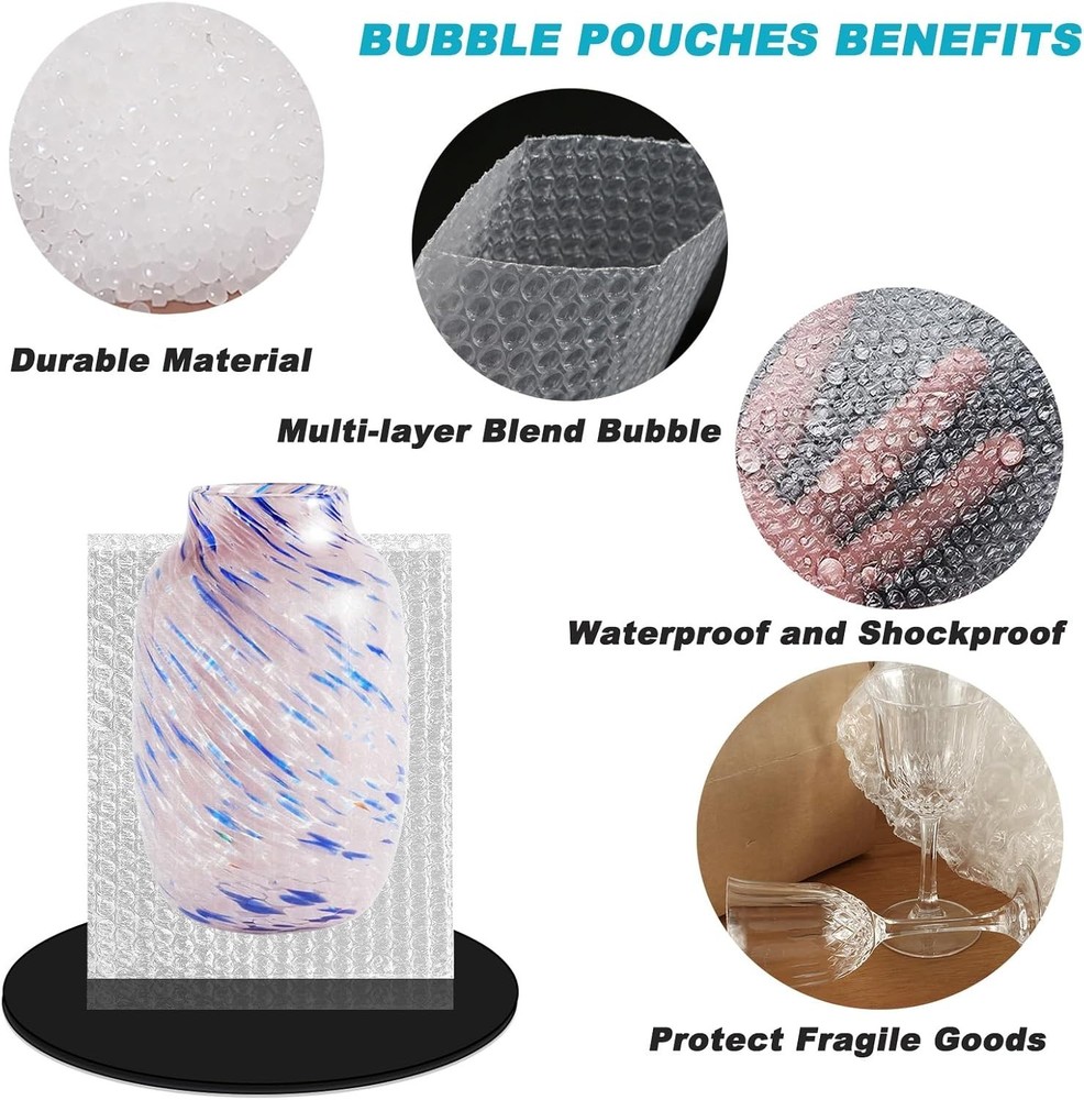 Extra Large Bubble Pouches 16x20 - 25 Pack for Protecting Dishes & Electronics