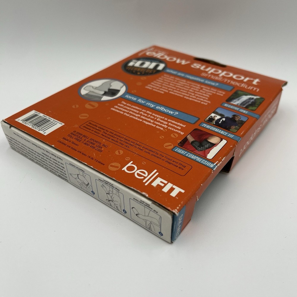 2 Bell Ionic Elbow Support Negative Ions Performance Fit and Fits Small-Medium