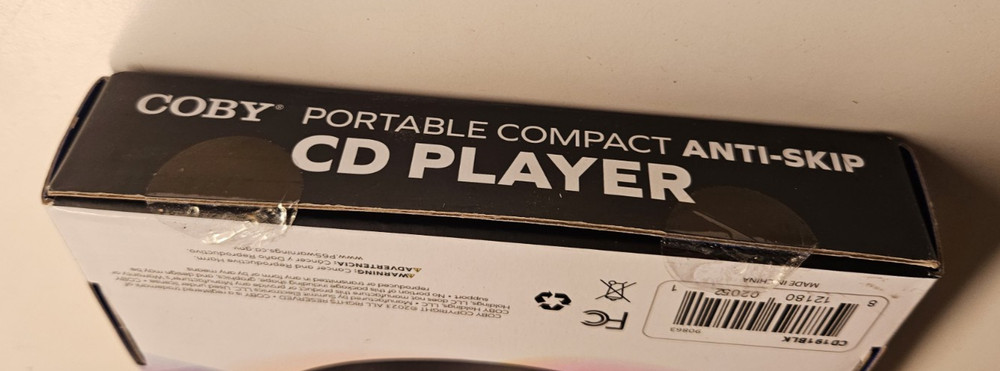 Coby Portable Compact CD Player, Black (Open - Box / New)