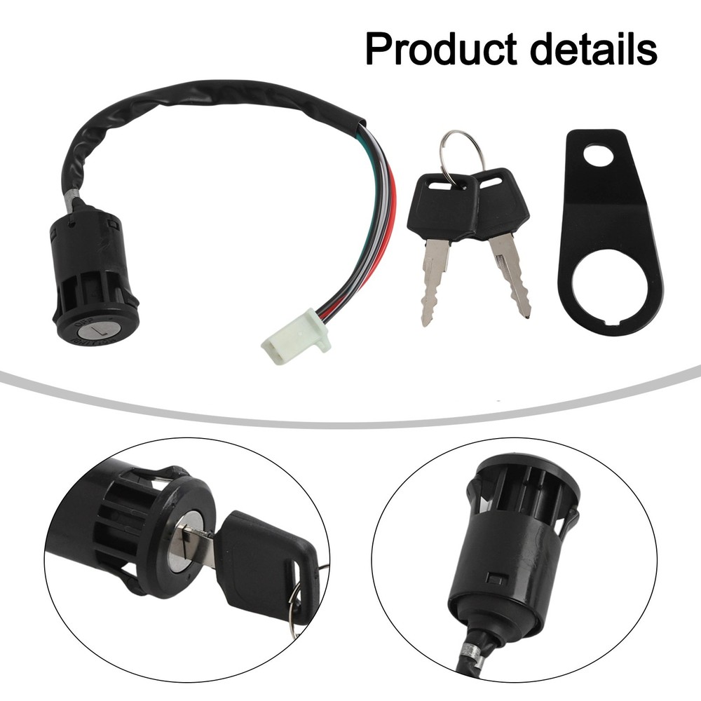 Motorcycle Ignition Switch with Holder Compatible with Multiple Brands