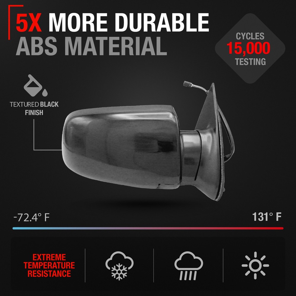 Passenger Side View Mirror - Compatible with 1988-2000 Chevy/GMC C/K Silverad...