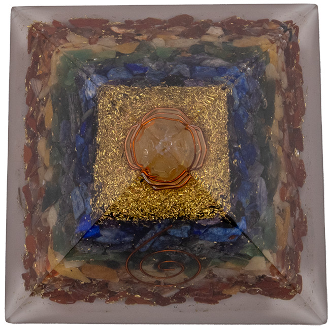 7 Chakra Orgonite Pyramid - Vibe Products