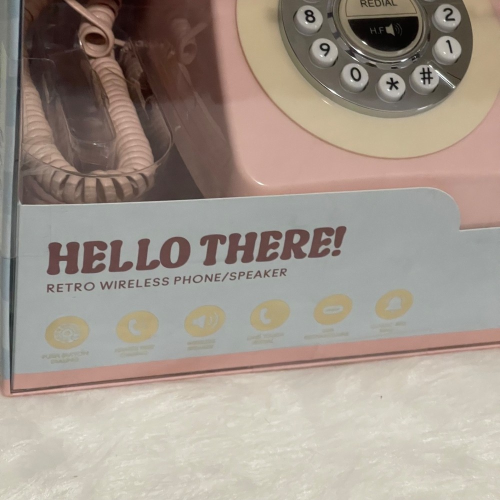 Hello there retro wireless phone speaker bluetooth new