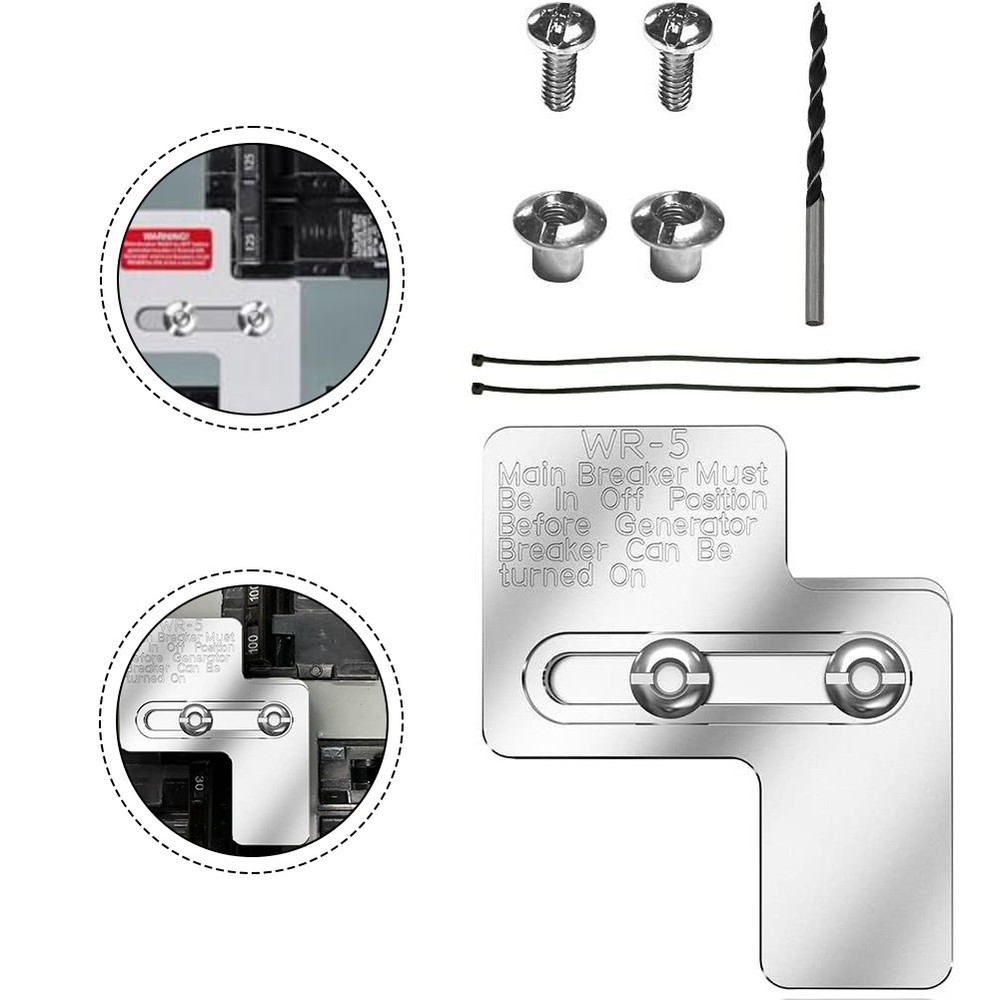 Generator Interlock Kit for Murray 100 Amp Breakers with Installation Tools