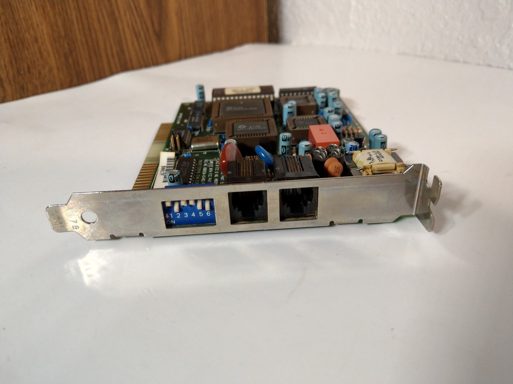 Vintage ISA Modem Data Fax Card Midcom Telecom Phone