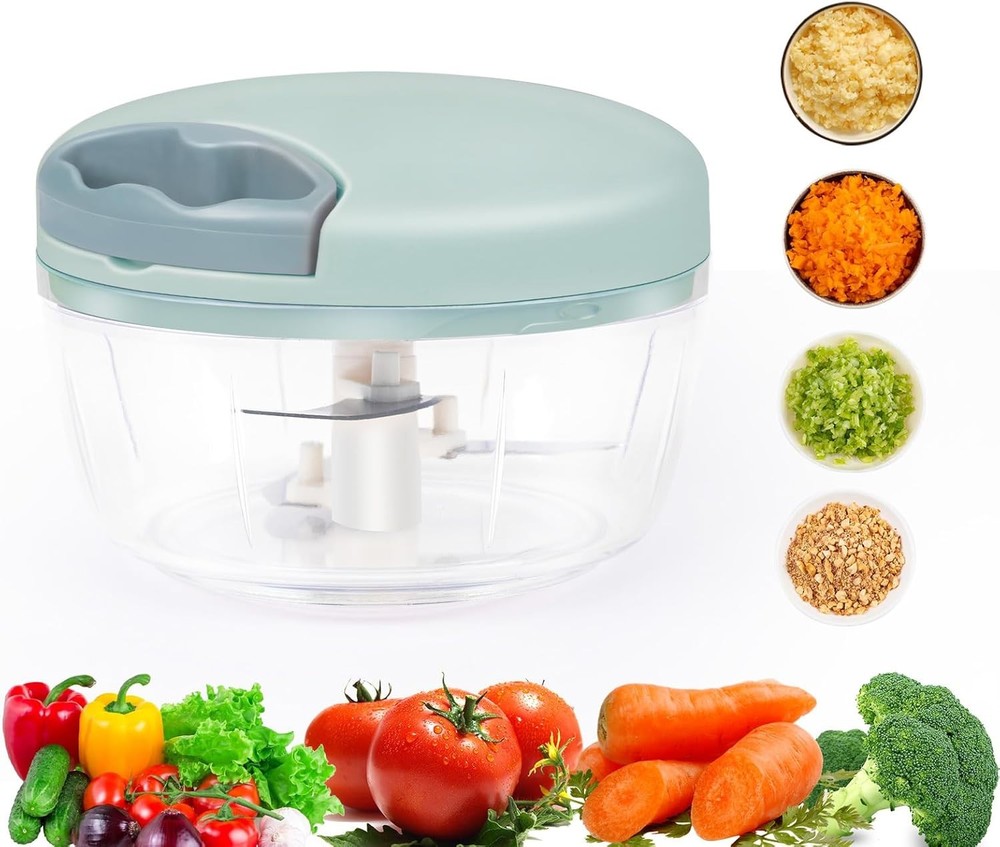 Manual Food Chopper, Hand-Pull Veggie & Garlic Mincer