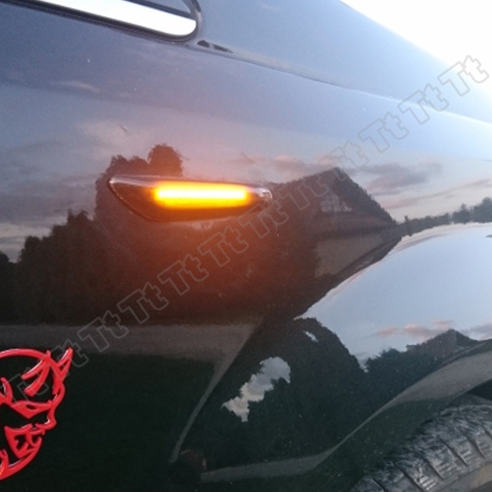 For BMW E60 E61 E82 E88 E90 E91 E92 E93 Sequential Smoked LED Side Marker Light