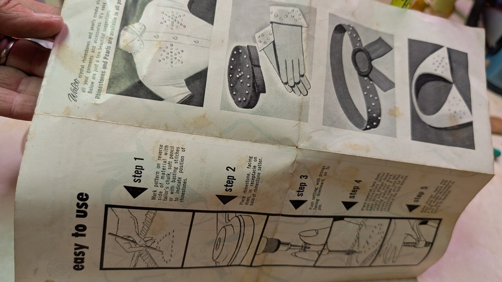 1954 Walco Precision Rhinestone Setter - Craft Tool with Instructions Used