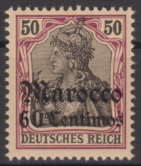 === German Auslandspostamt Morocco To 28, Cat.