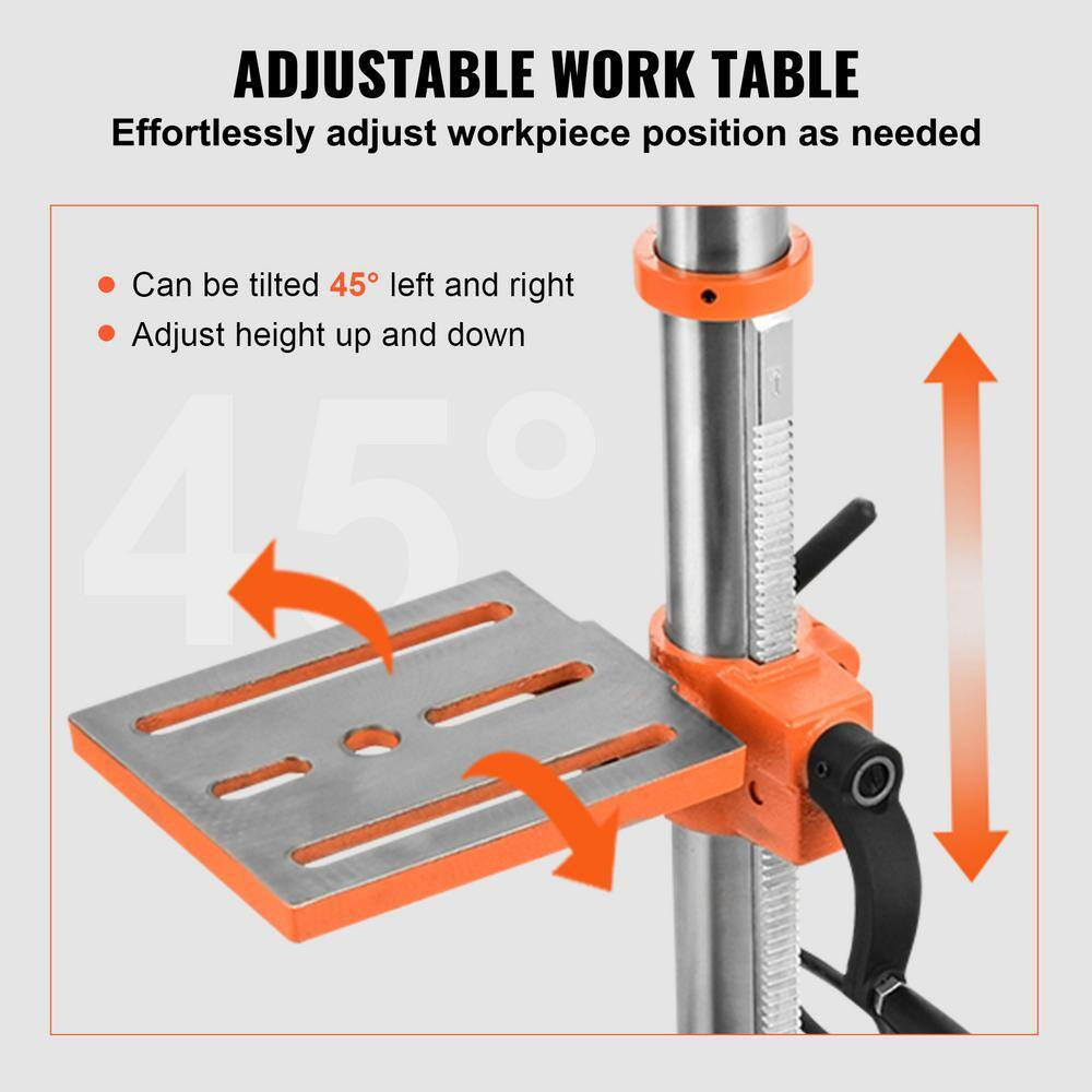 10 In. Benchtop Drill Press 3.2 Amp 5-Speed Cast Iron Bench Drill Press Tabletop
