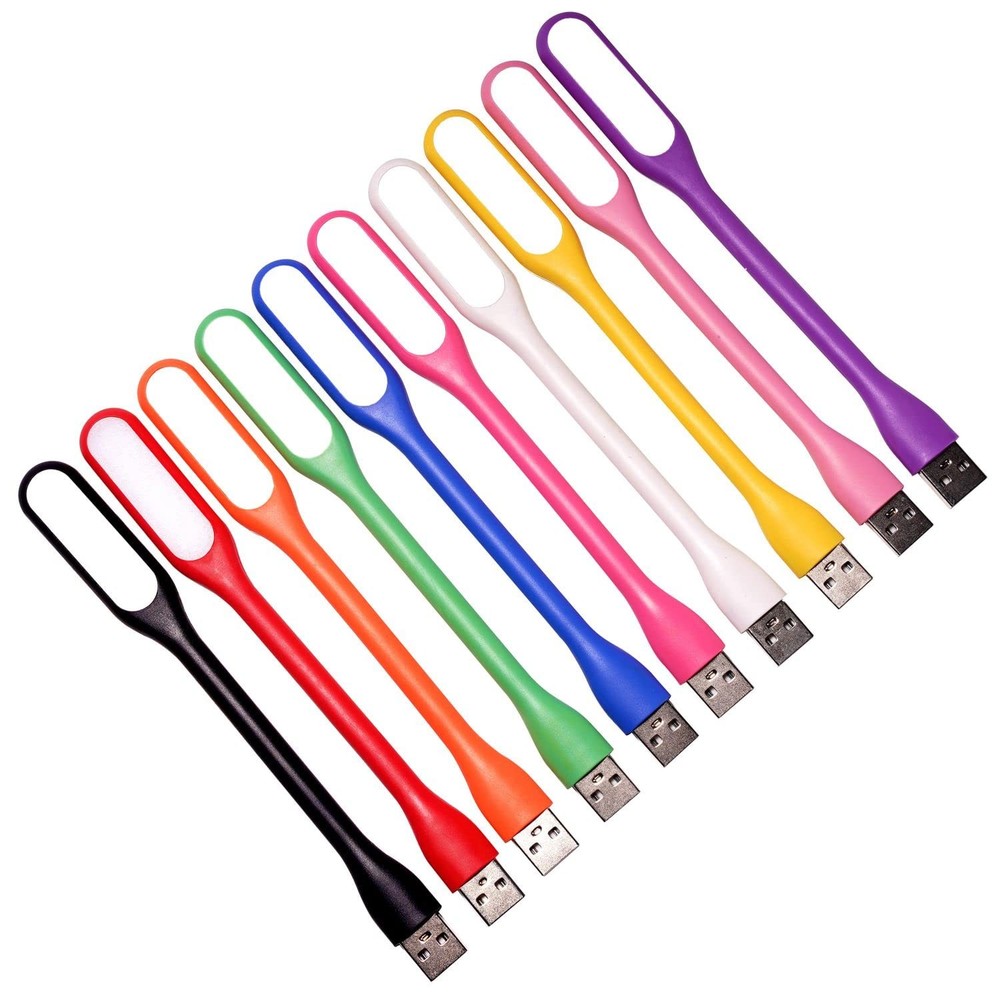 EBYPHAN Mini USB Light for Keyboard, Flexible Laptop 10-Pack, 10 Colors