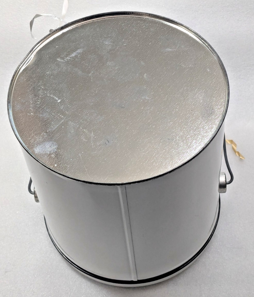 Barrels of Fun Empty White Popcorn /Cookie Tin
