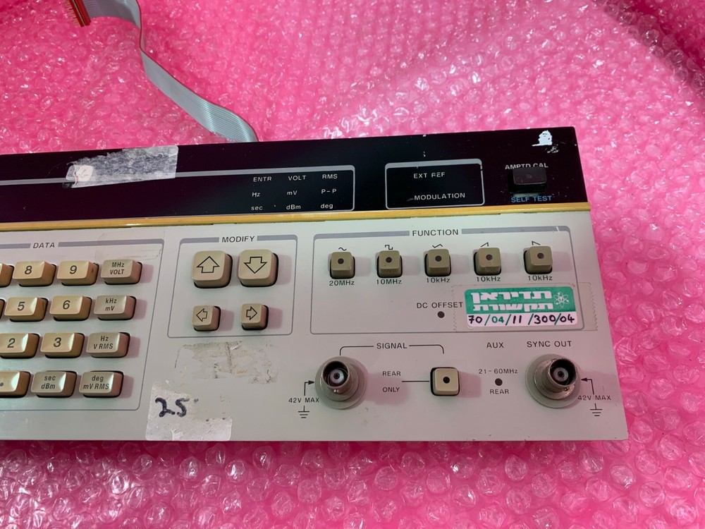 Agilent Keysight HP 3325A Function Generator "Panel + Buttons" + 03325-66505