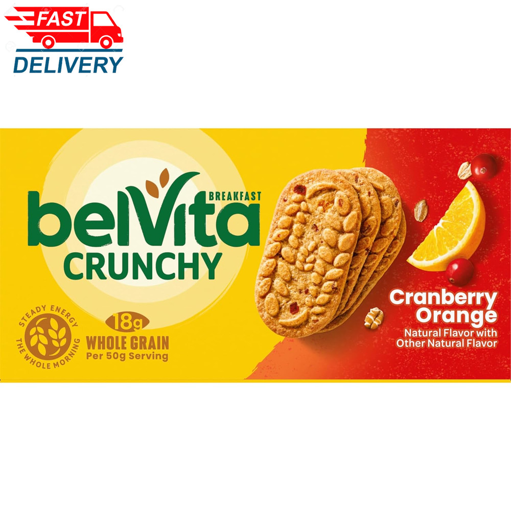 Breakfast Bars Biscuits, Cranberry Orange, 8 Packs (4 Biscuits per Pack)