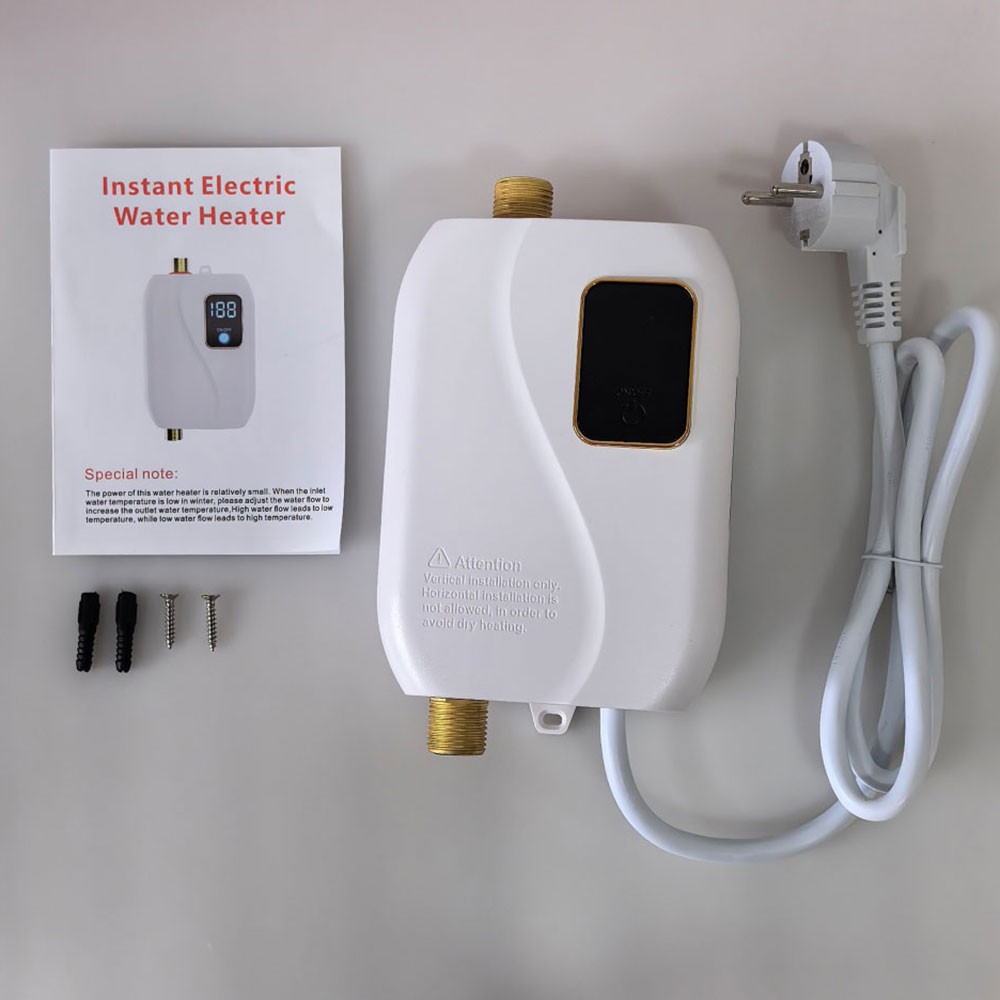 3000W Instant Electric Tankless Hot Water Heater Kitchen Bathroom Sink Tap Under