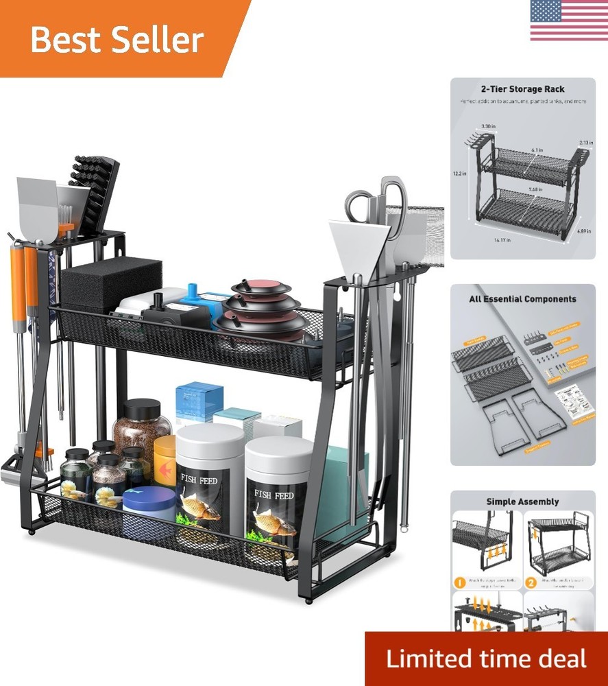 Compact Aquarium Tool Organizer with Easy Assembly for Your Aquascaping Needs