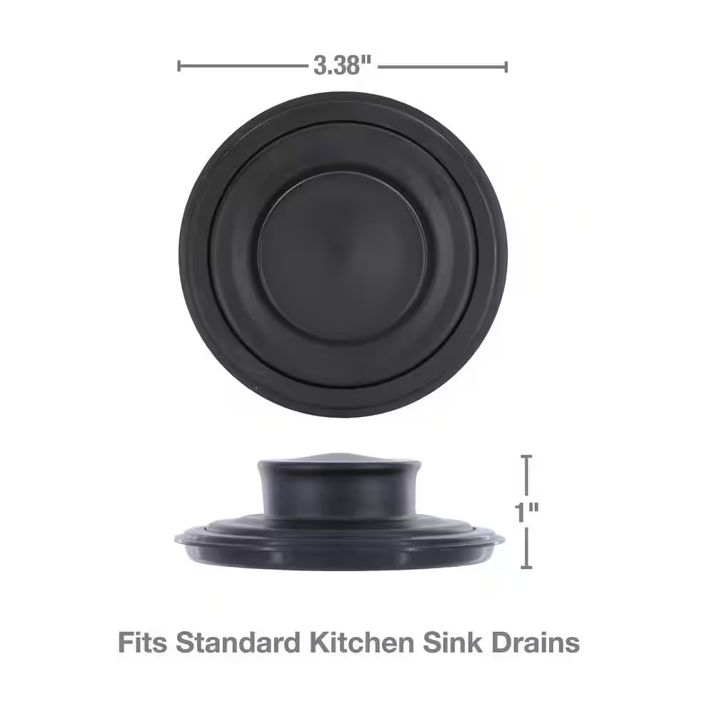 Kitchen Garbage Disposal Drain Stopper in Matte Black