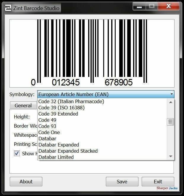 Zint Barcode Generator - UPC QR Code Creator Software - 50+ Formats - Windows CD