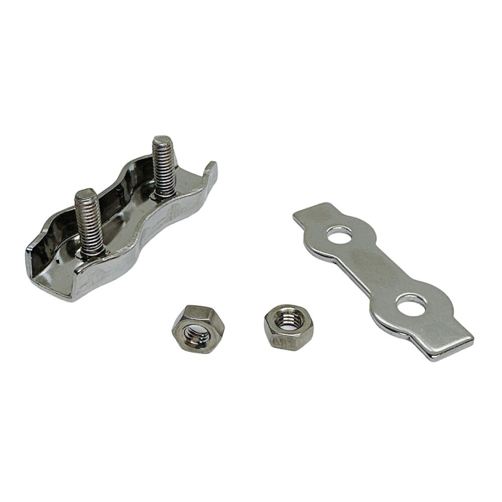 Stainless Steel Duplex 2-Post Cable Wire Clamp,Wire Rope Cable Clamp 3/16" 4 Pcs
