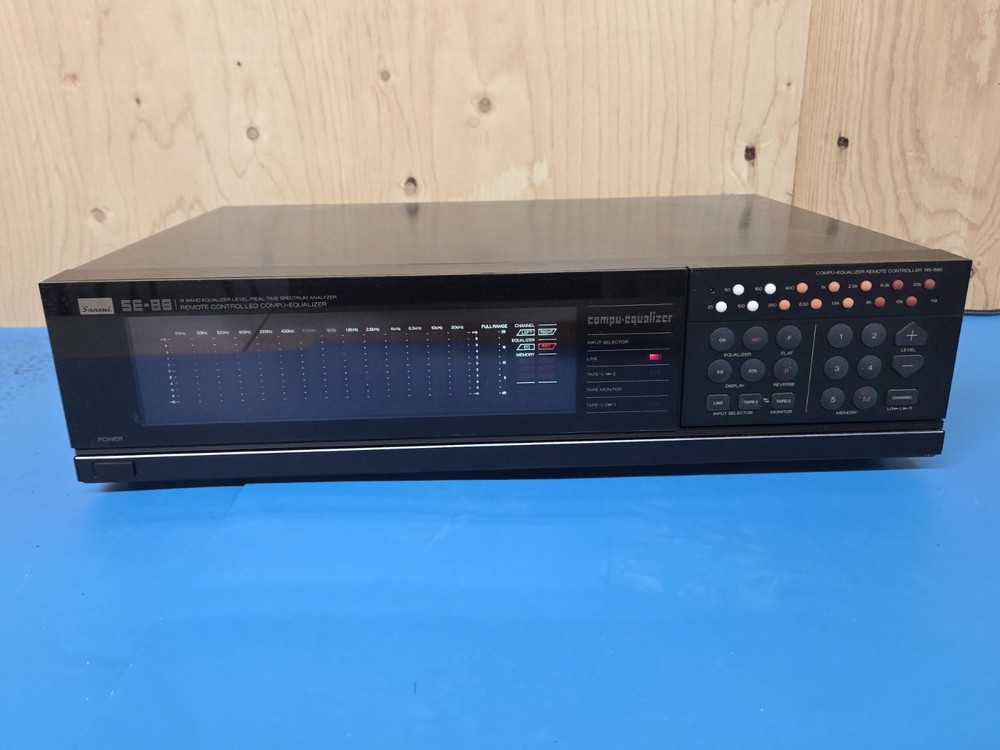 Sansui SE-88 Vintage Digital Graphic Equalizer + RS-880 Remote Control Tested