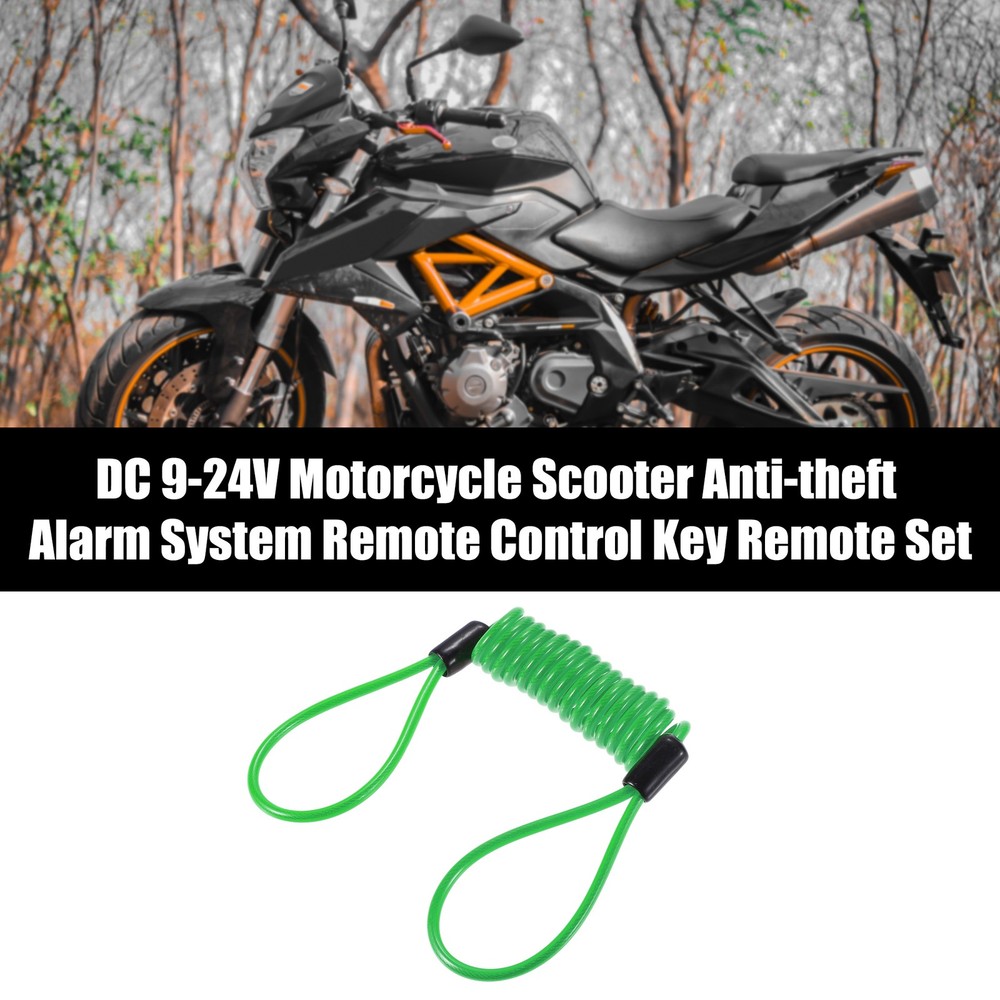 Disk Brake Lock Motorbike Alarm Disc Lock Security Reminder Cable Tool Green