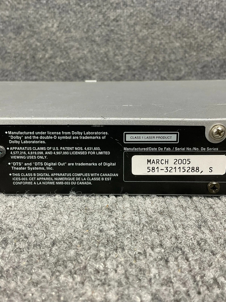Zenith ZDA-311 DVD Player MP3 Playback Dolby Digital Progressive Scan – Silver