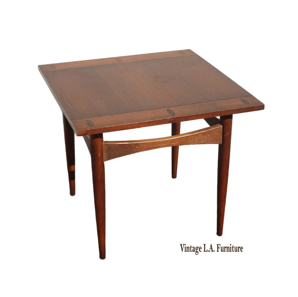 Vintage Mid Century  Modern Brown End Table