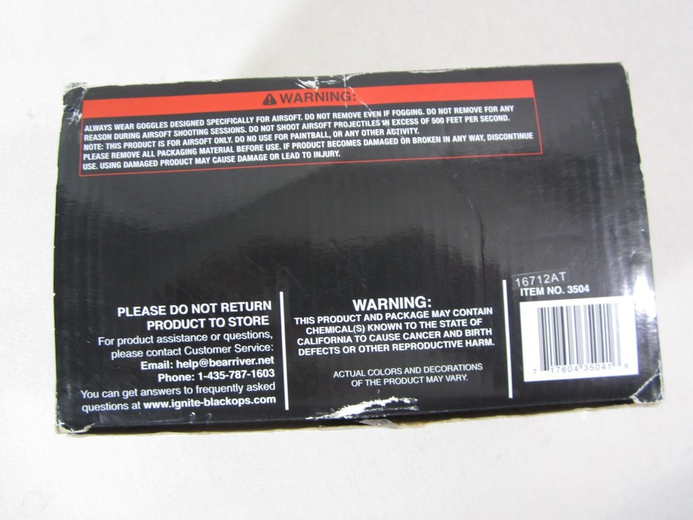 Airsoft Ignite Black Ops Tactical Goggles