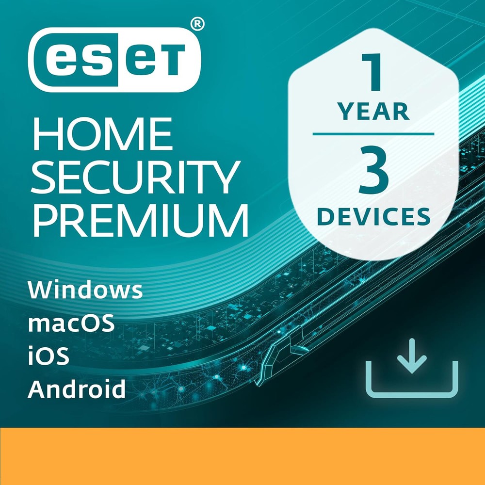 ESET HOME INTERNET SECURITY PREMIUM 2024 3 DEVICE 1 YEAR PC MAC ANDROID EMAIL