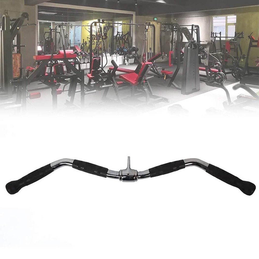 LAT Bar Cable Machine Attachment Curl Pulldown Bar with Full Rotation