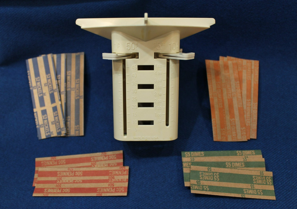 COIN COUNTER SORTER CHANGE ORGANIZER 4-in-1 ....plastic