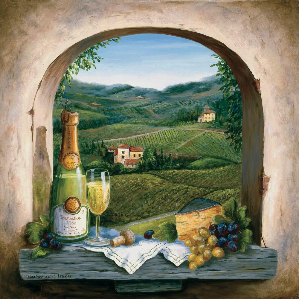 Ceramic Tile Mural Kitchen Backsplash - Champagne Dreams - by Barbara Felisky